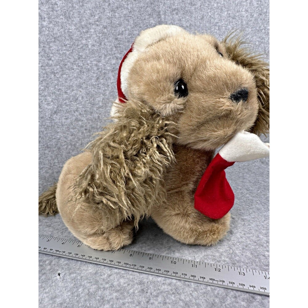 Vintage America Wego Cocker Spaniel Plush 10” Christmas Santa Hat MPN 93210